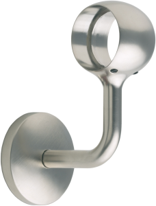 Support de jonction acier nickel brossé pour main courante Ø40mm